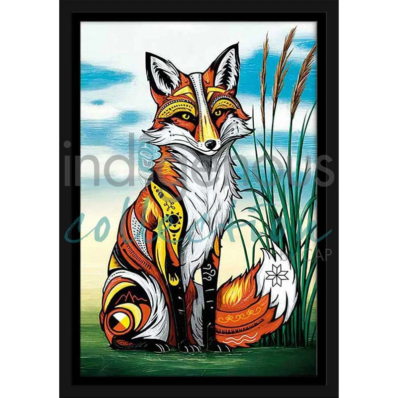 Spirit Fox Wall Art by Mi'kmaq artist Stephanie White | Indigenous Art Canada