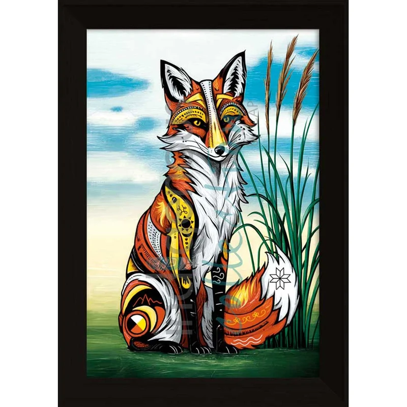Spirit Fox Wall Art by Mi'kmaq artist Stephanie White | Indigenous Art Canada