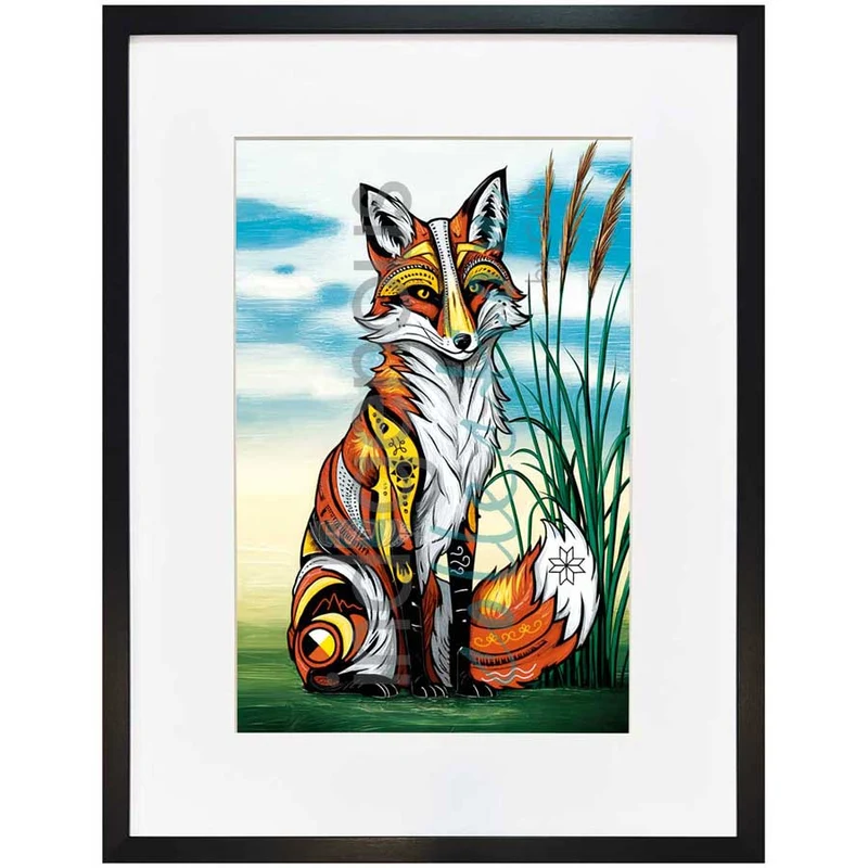 Spirit Fox Wall Art by Mi'kmaq artist Stephanie White | Indigenous Art Canada