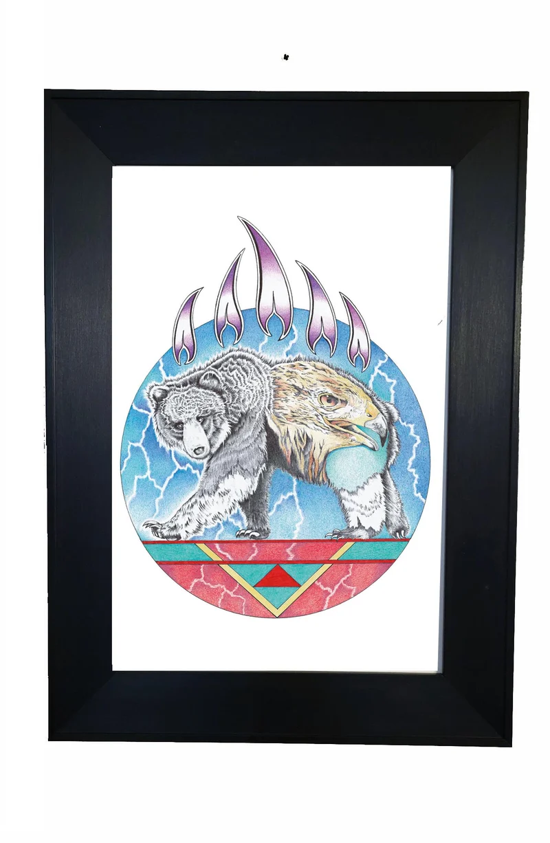 Spirit Bear Wall Art by Indigenous artist Hubert V Billy