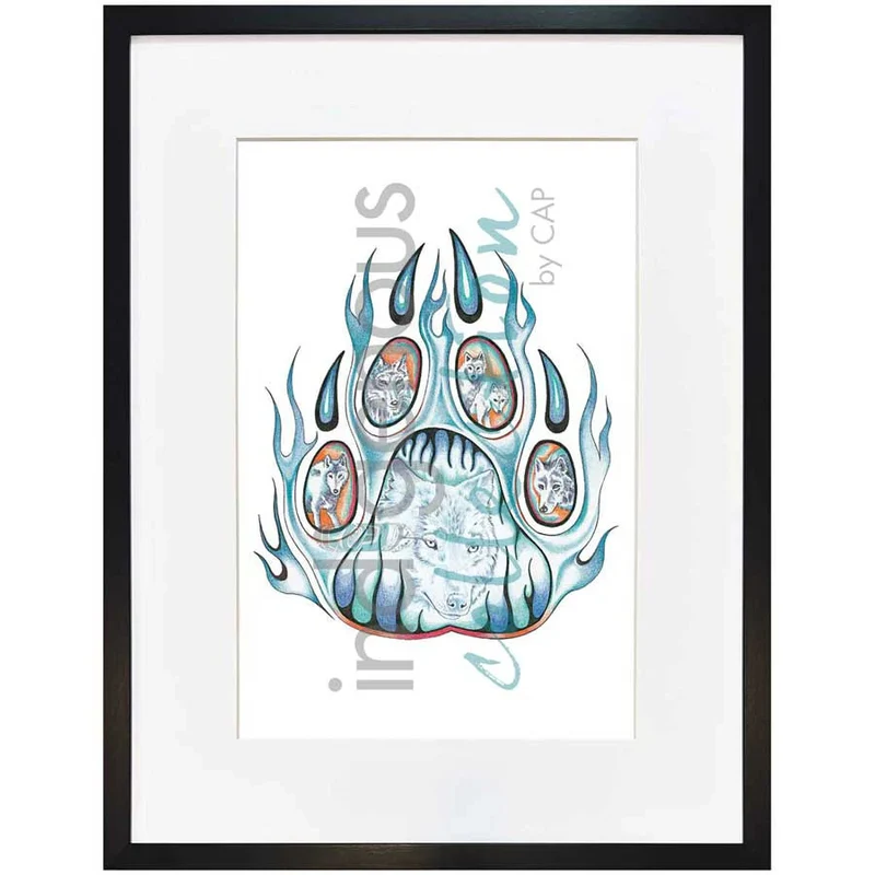 Wolf Pack II Wall Art by Northwest Coast artist Hubert V Billy
