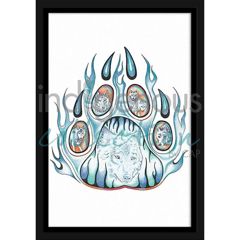 Wolf Pack II Wall Art by Northwest Coast artist Hubert V Billy