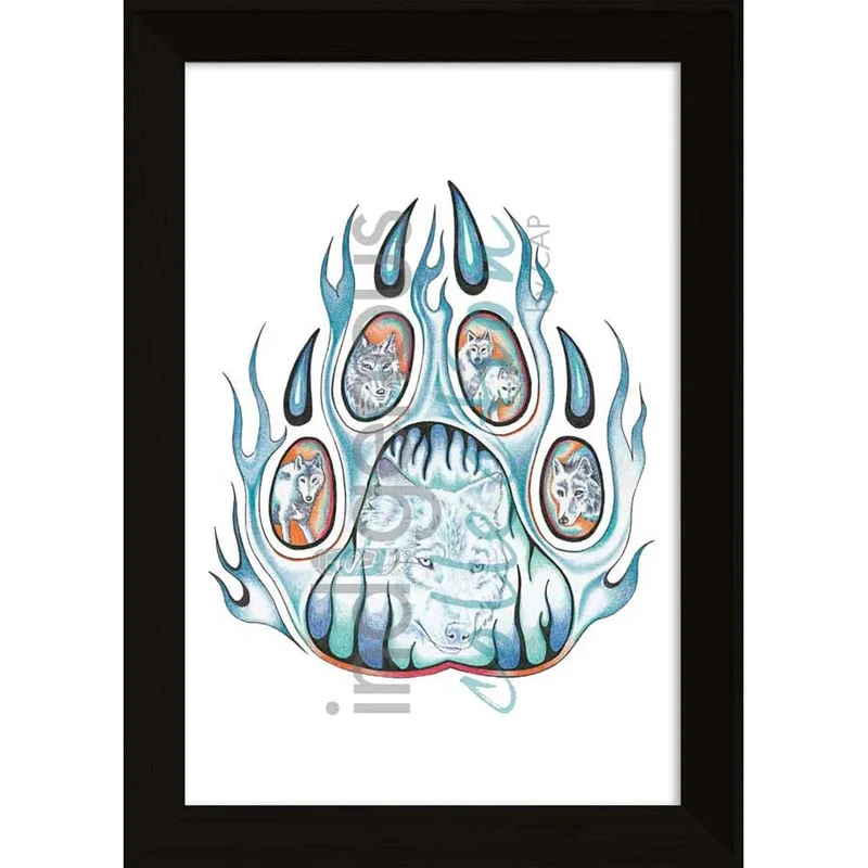 Wolf Pack II Wall Art by Northwest Coast artist Hubert V Billy