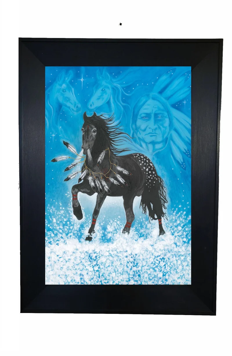 Black Beauty Wall Art by Indigenous artist, Hubert V Billy