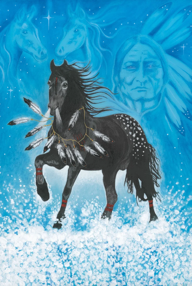 Black Beauty Wall Art by Indigenous artist, Hubert V Billy