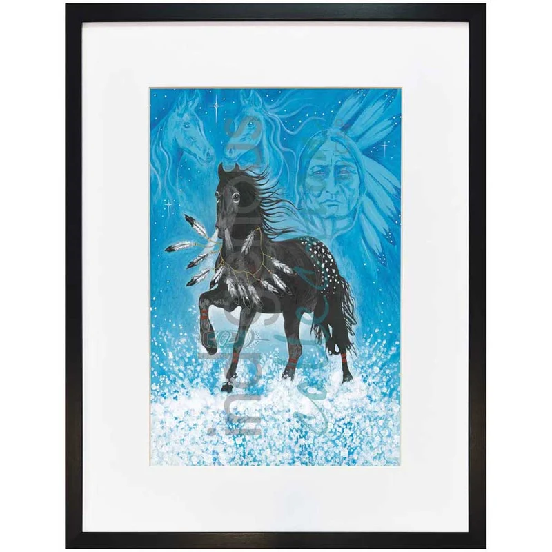 Black Beauty Wall Art by Indigenous artist, Hubert V Billy