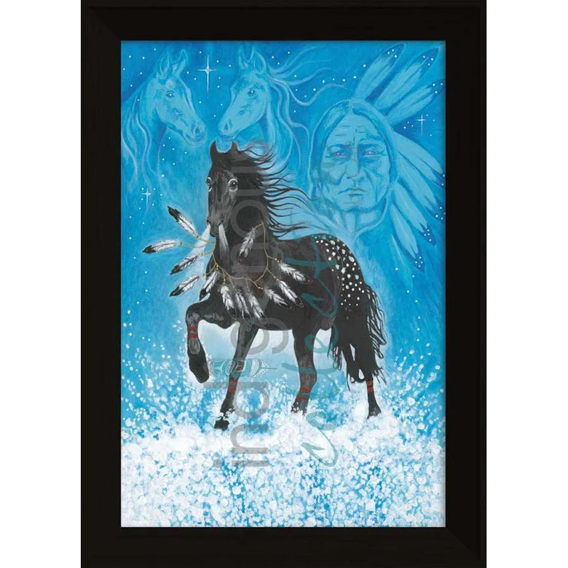 Black Beauty Wall Art by Indigenous artist, Hubert V Billy